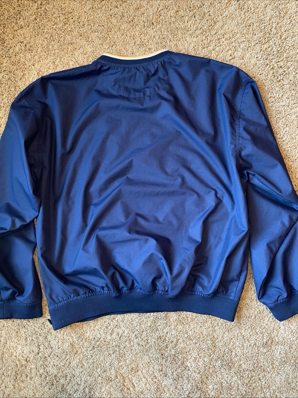 Milwaukee Brewers Sweatshirt V Neck Nike Team Pull Over Navy Side Zipper Size L - Picture 9 of 9